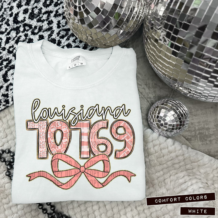 Zip Code Bows DTF Print