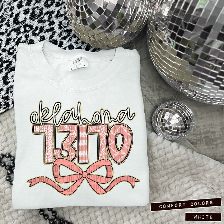 Zip Code Bows DTF Print