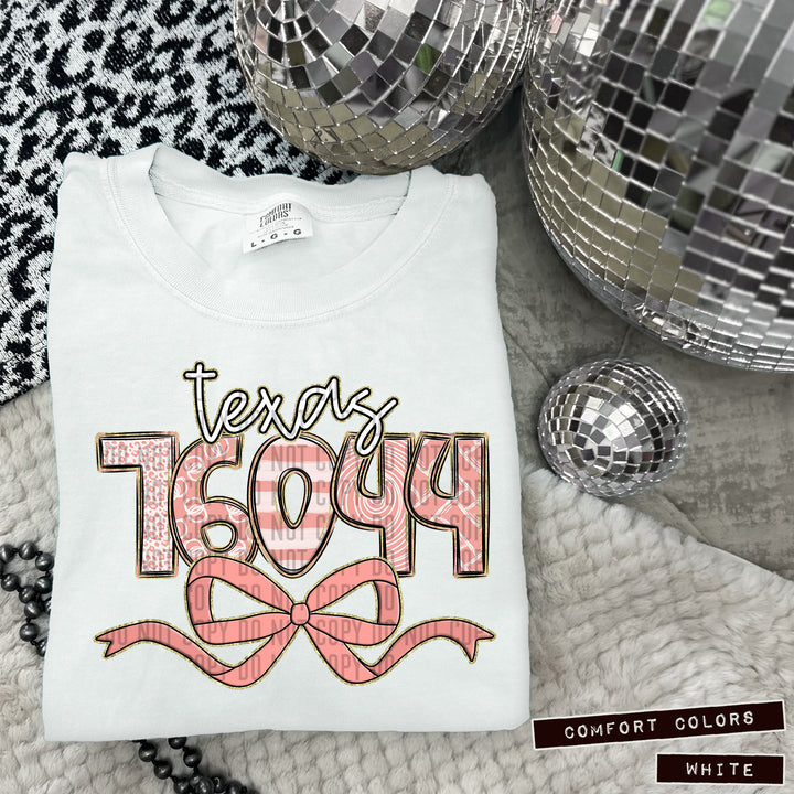 Zip Code Bows DTF Print