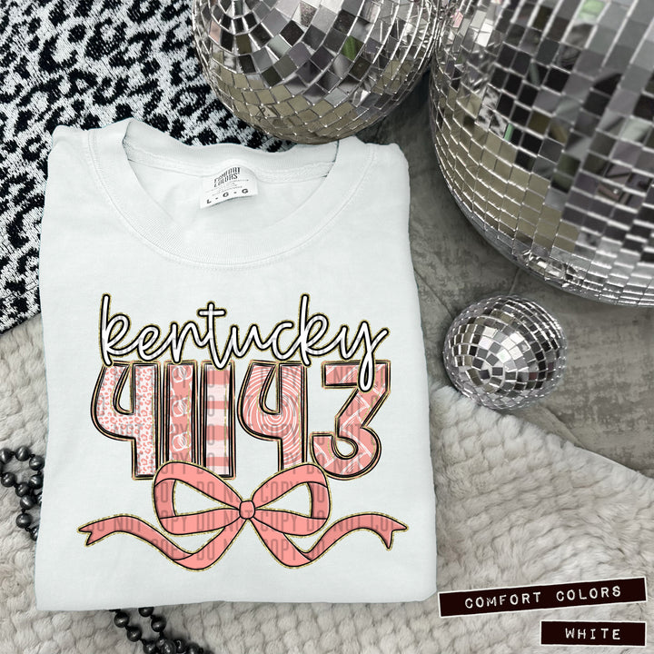 Zip Code Bows DTF Print