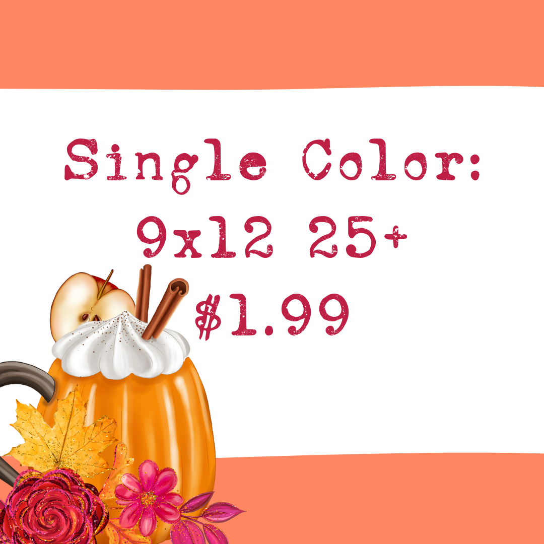 Custom Traditional Screens - (25+) One Color up to size 9x12.75