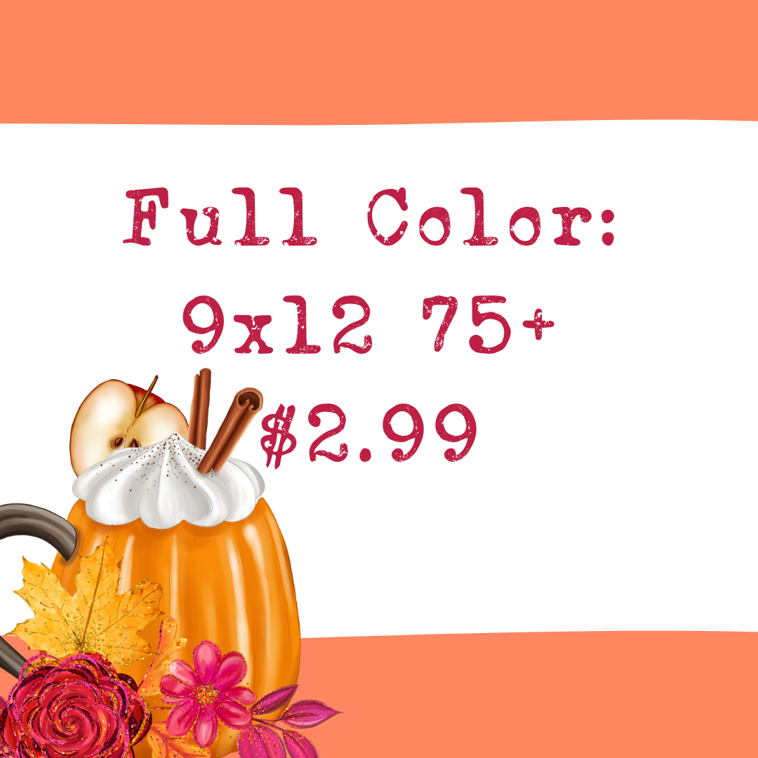 Custom Traditional Screens - (75+) Full Color up to size 9”x12.75”