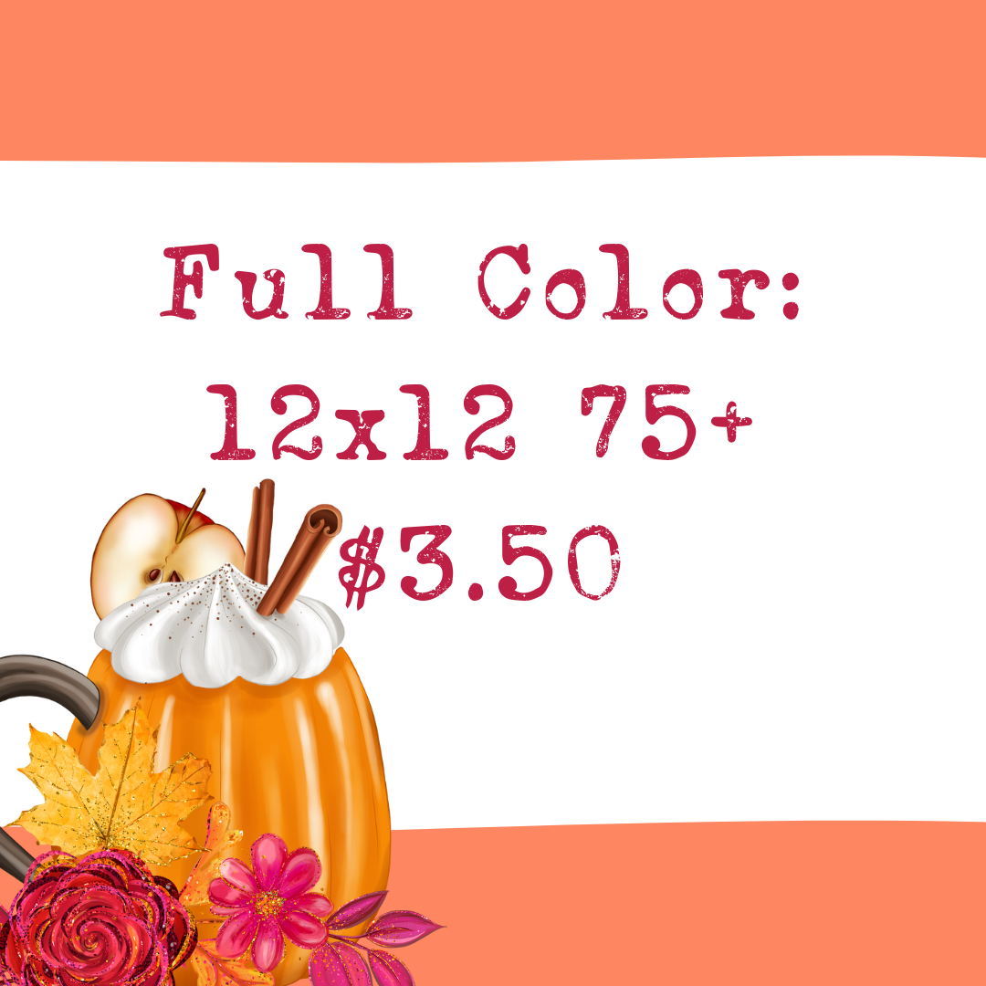 Custom Traditional Screens - (75+) Full Color up to size 12x12