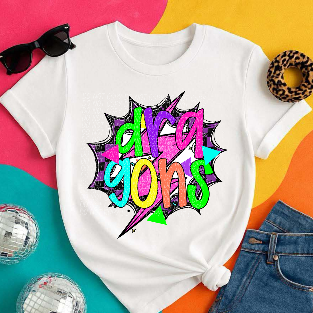 80's Hero Mascots Youth DTF Print