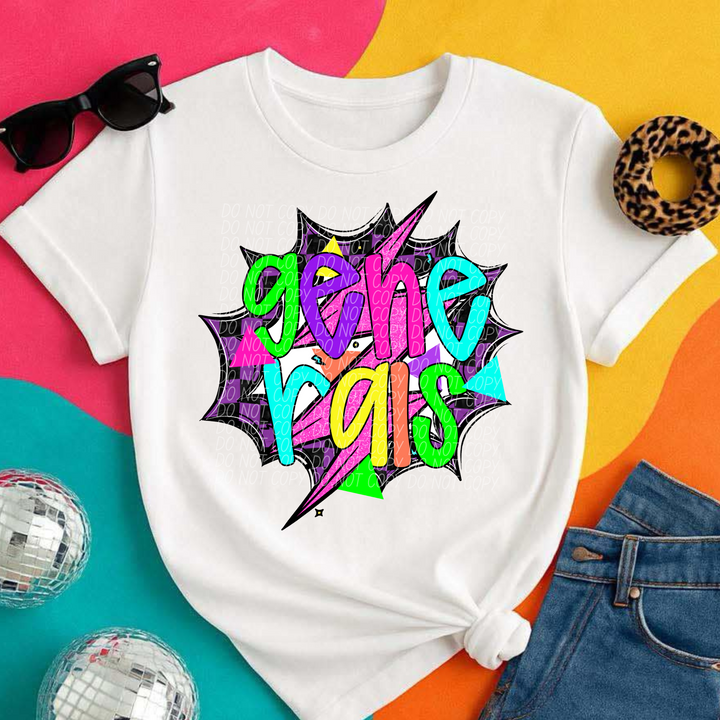 80's Hero Mascots Youth DTF Print