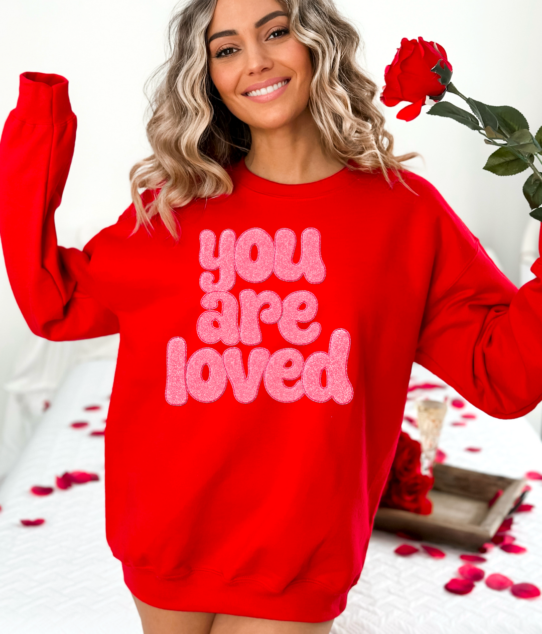 You Are Loved Faux Puff Letters DTF Print