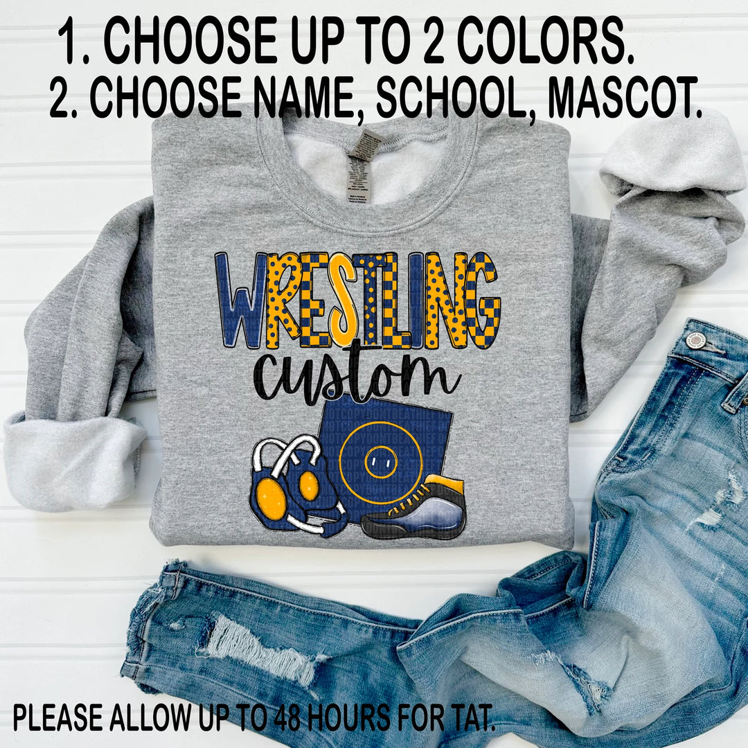 Wrestling Custom Design Mockup Fee ONLY - No Prints - No Digitals