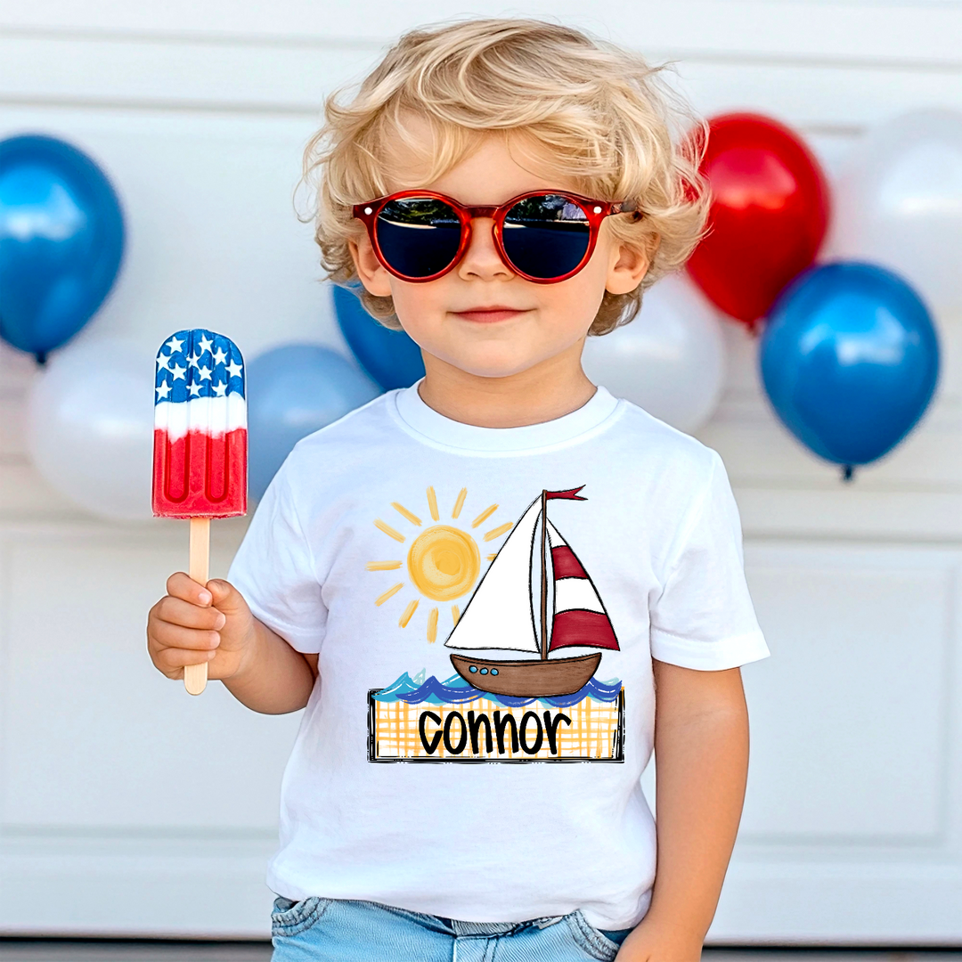 Customized Sail Boat DTF Print