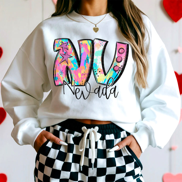 50 States Neon Splashes Collection DTF Print