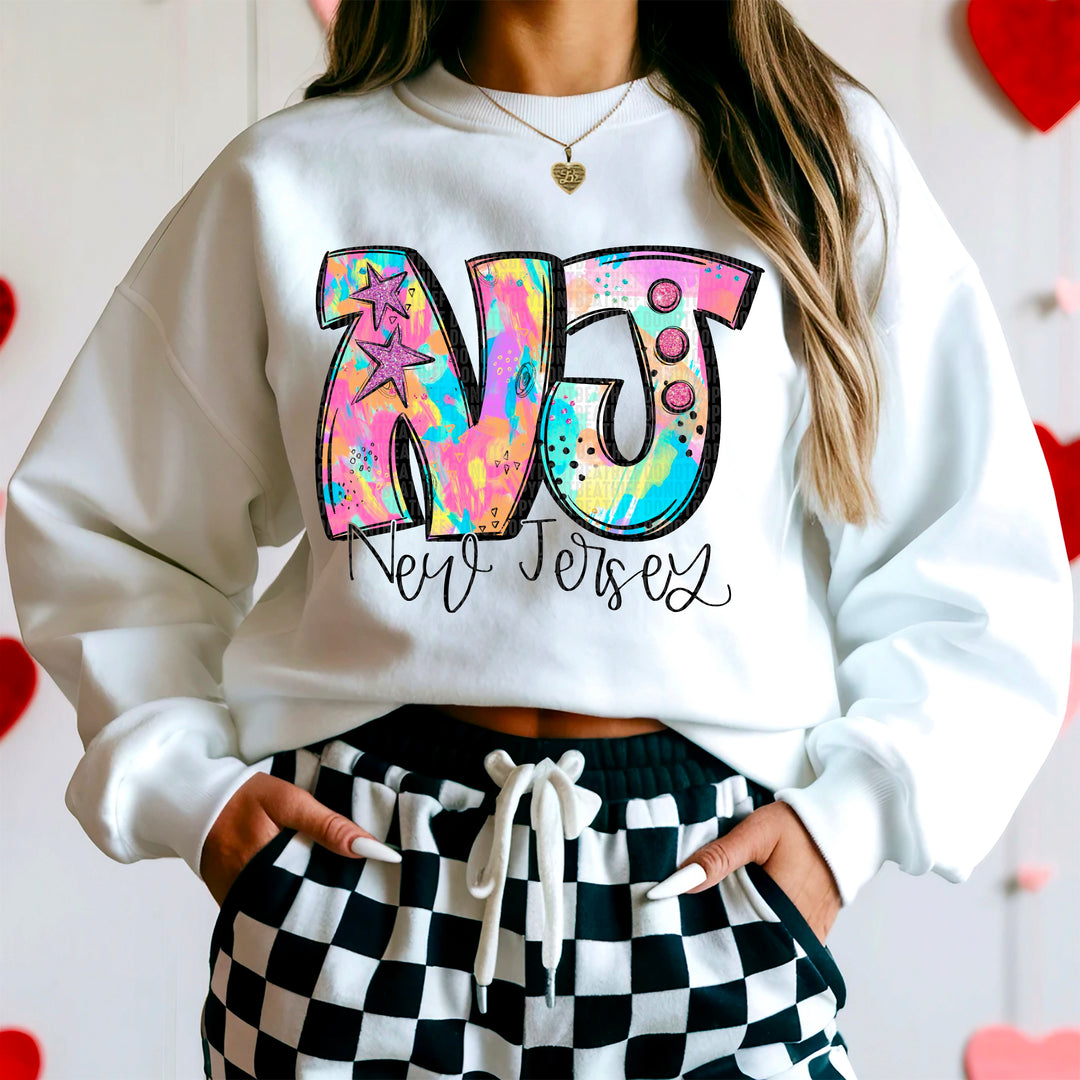 50 States Neon Splashes Collection DTF Print