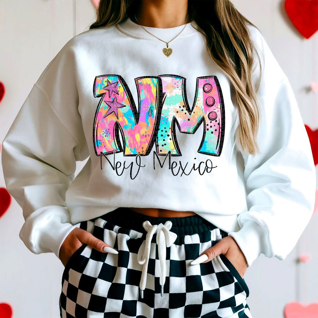 50 States Neon Splashes Collection DTF Print