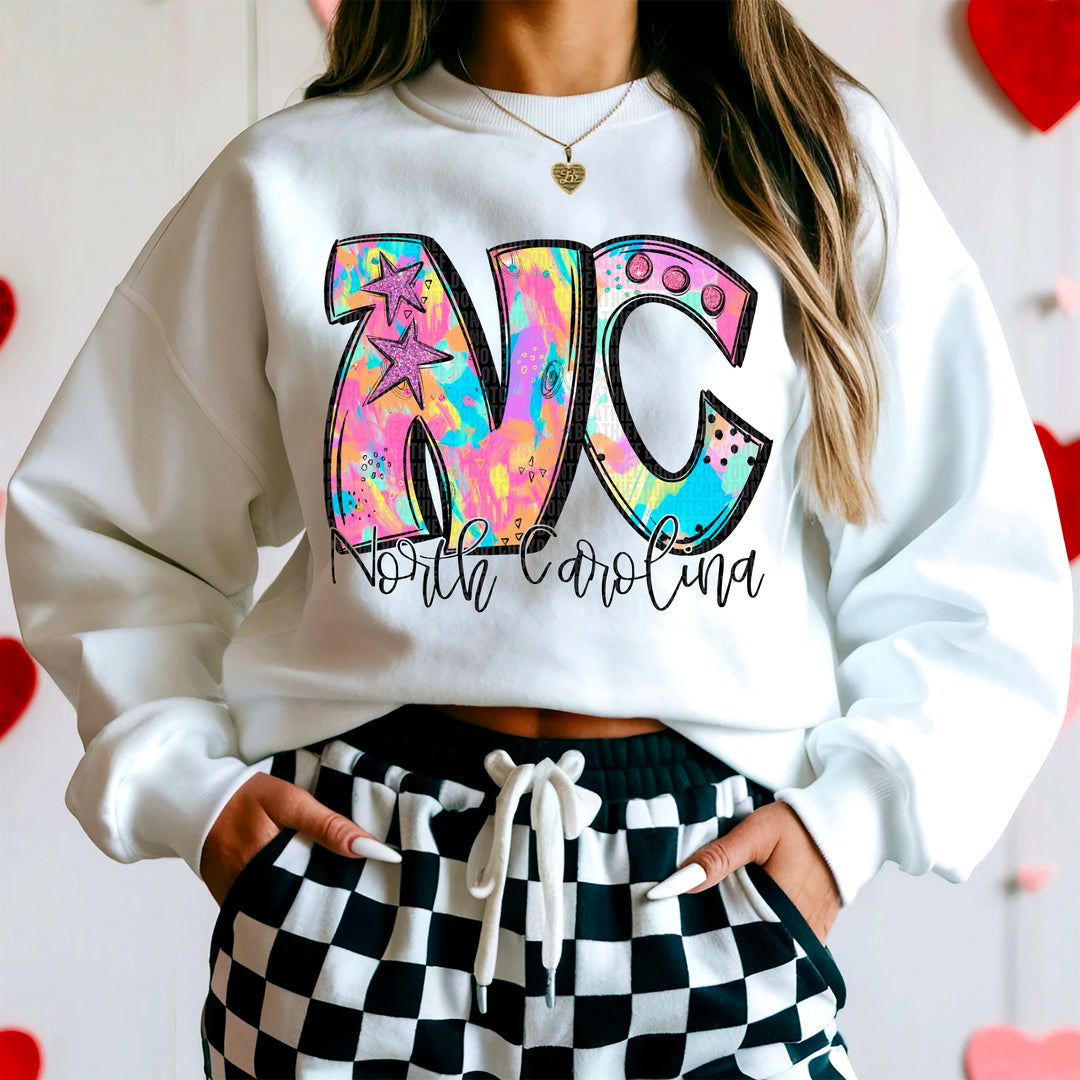 50 States Neon Splashes Collection DTF Print