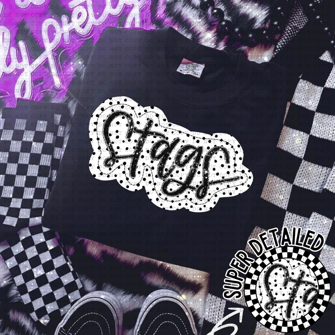 Dotted Applique Teams DTF Print