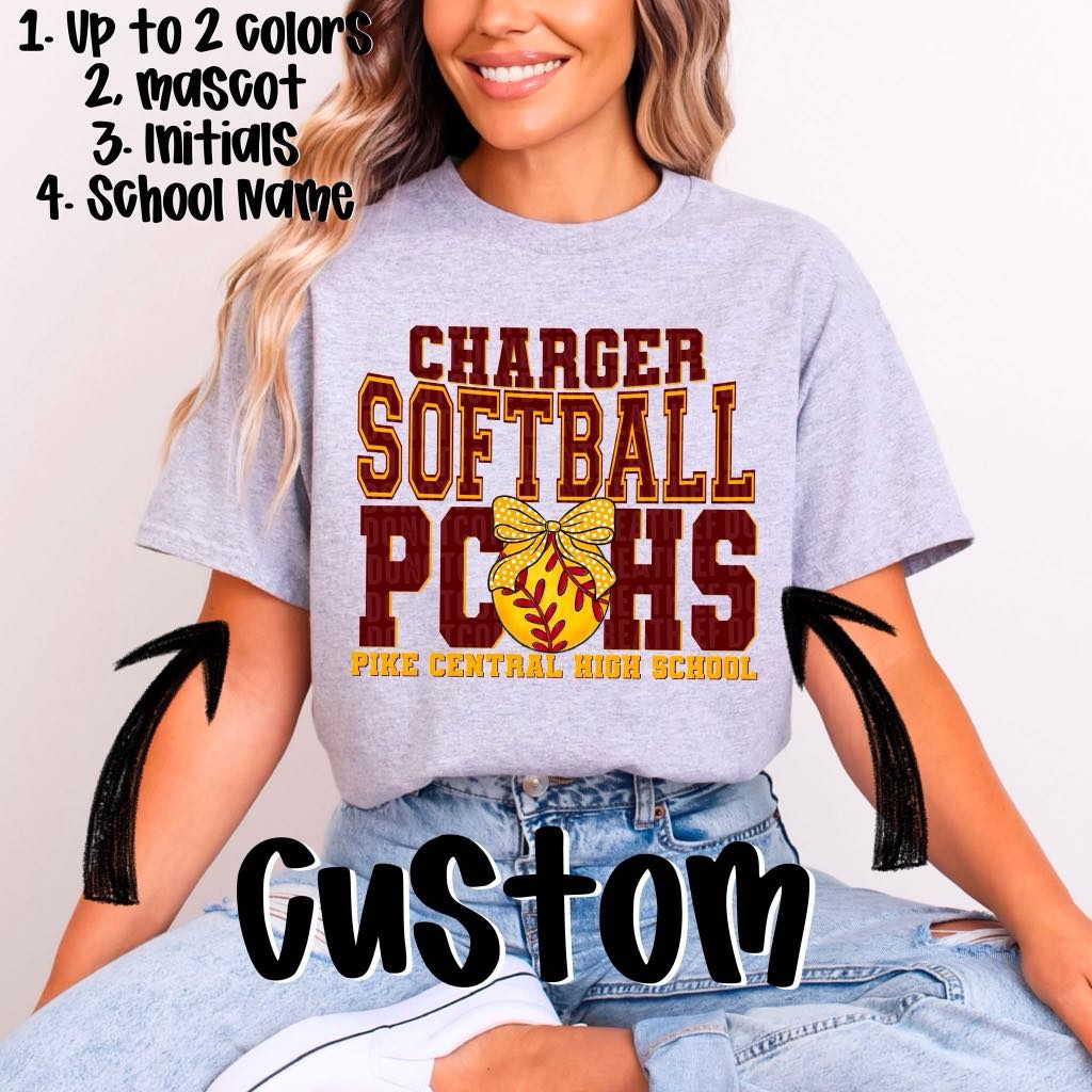 Softball Custom Design Mockup Fee ONLY - No Prints - No Digitals