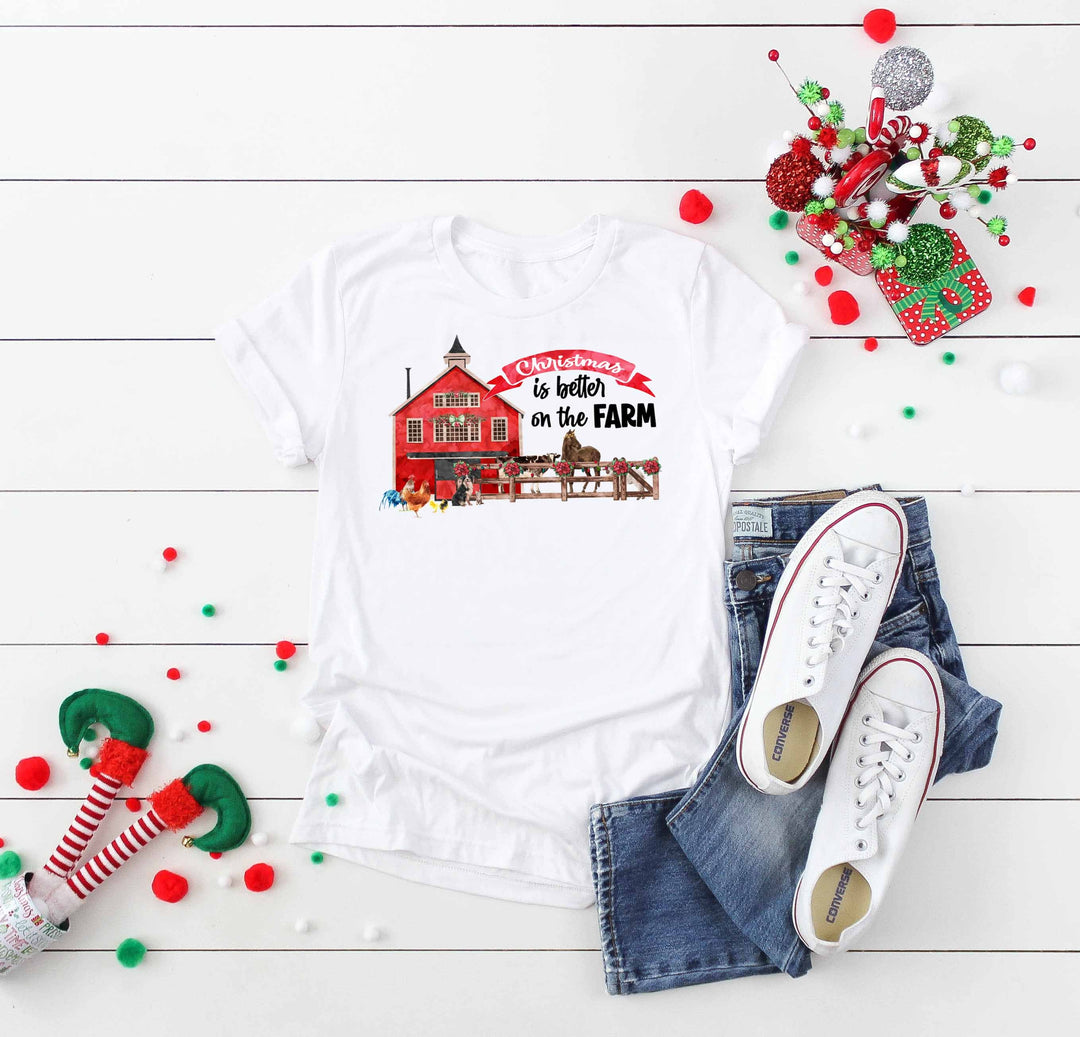 Christmas is Better on the Farm Watercolor Digital Design File