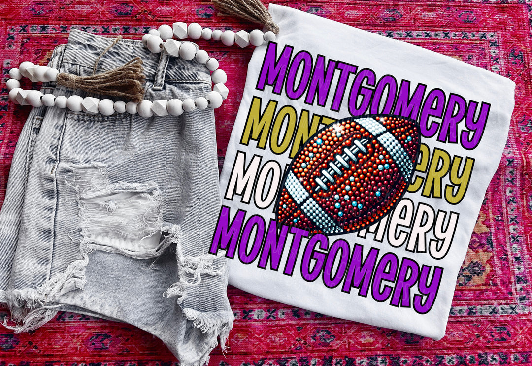 Montgomery Football (Purple and Gold) DTF Print