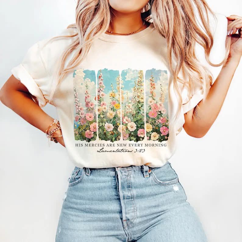 His Mercies Are New Soft Cream GILDAN SOFTSTYLE Tee