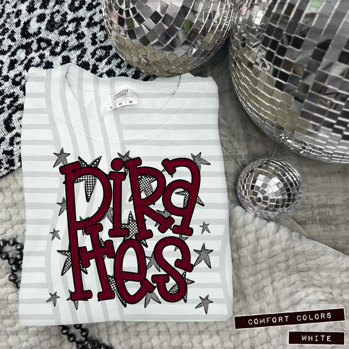 Maroon Staggered DTF Print