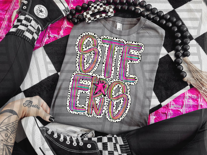Brushstroke Dots DTF Print