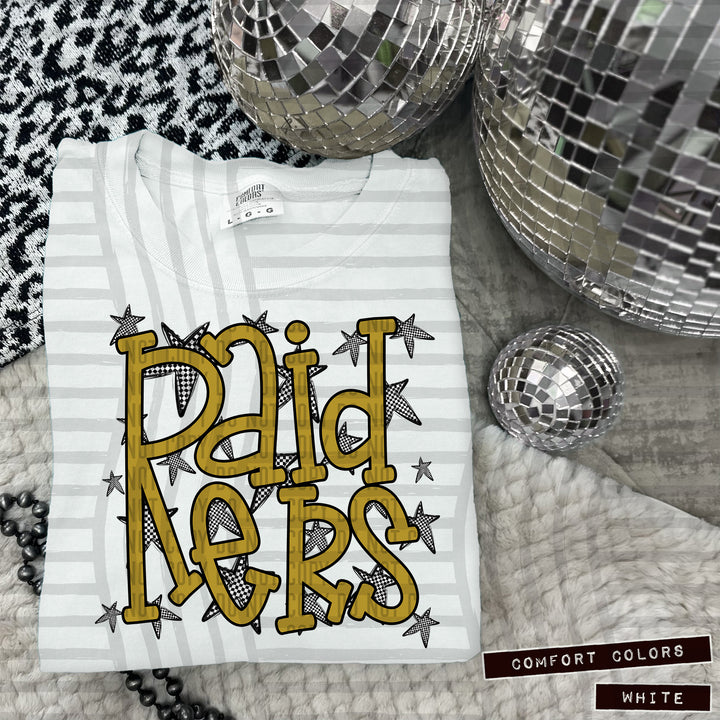 Gold Staggered DTF Print