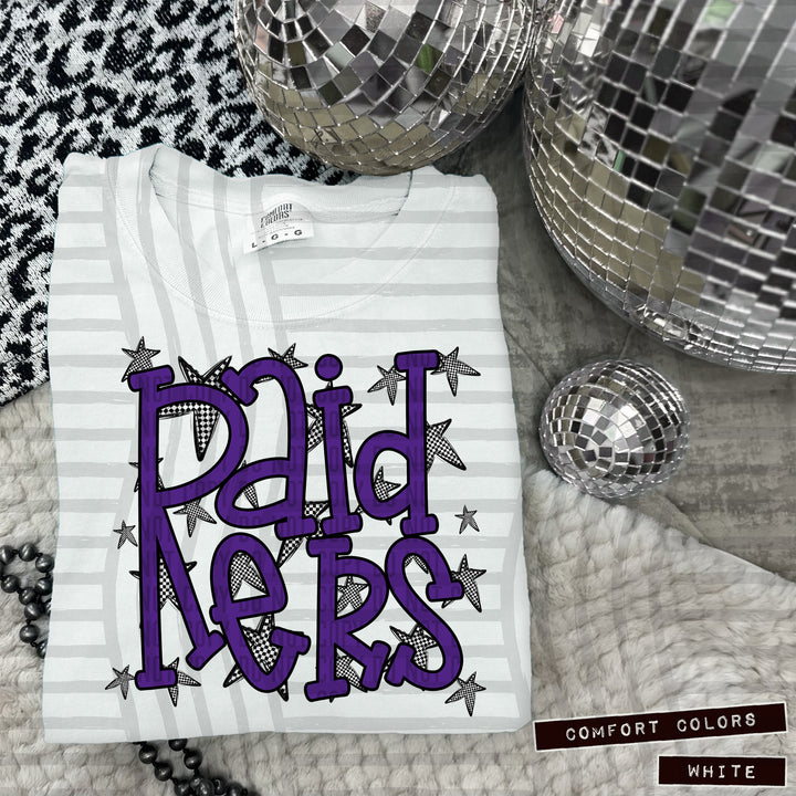 Purple Staggered DTF Print