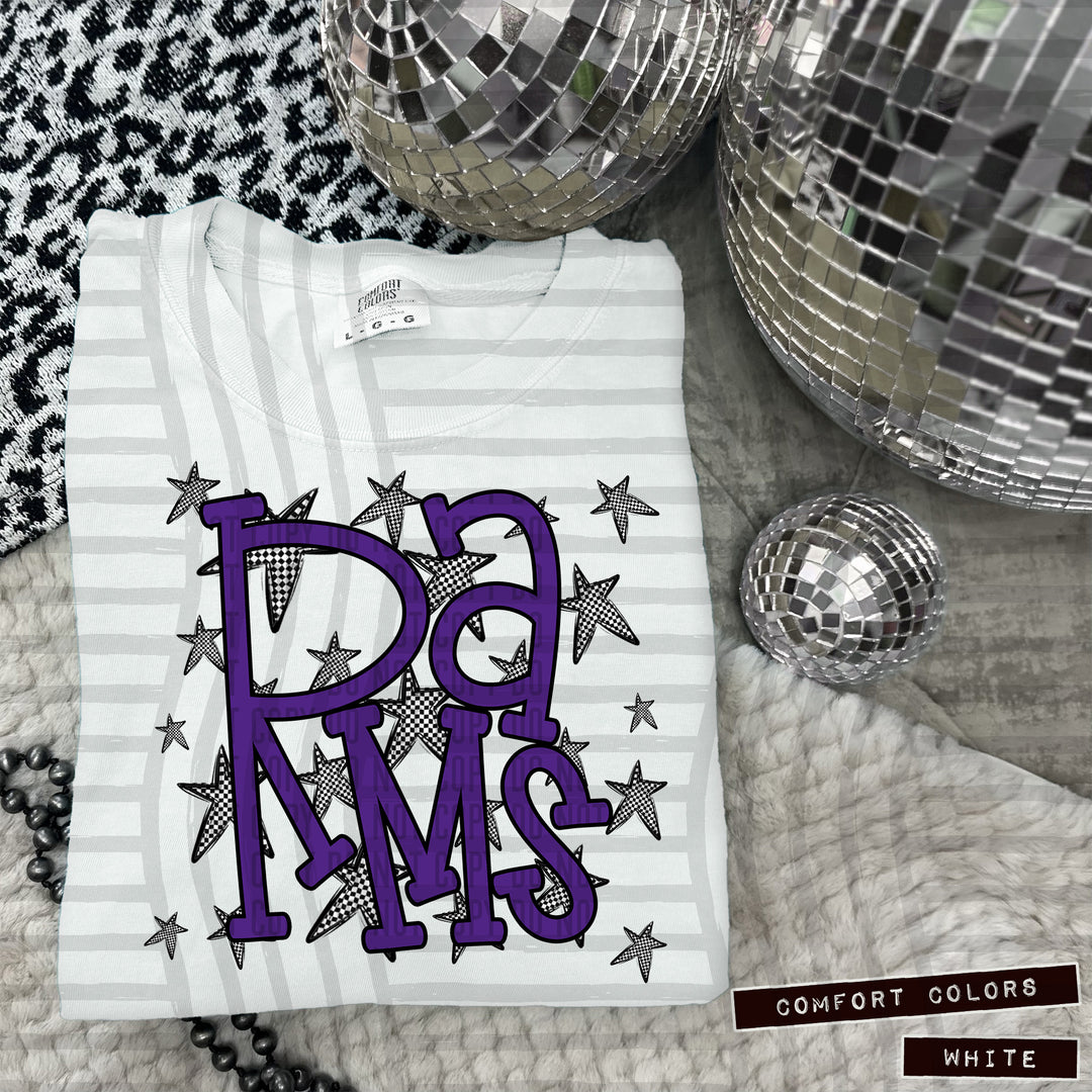 Purple Staggered DTF Print