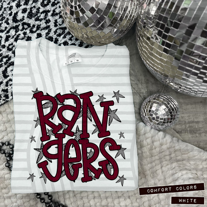 Maroon Staggered DTF Print
