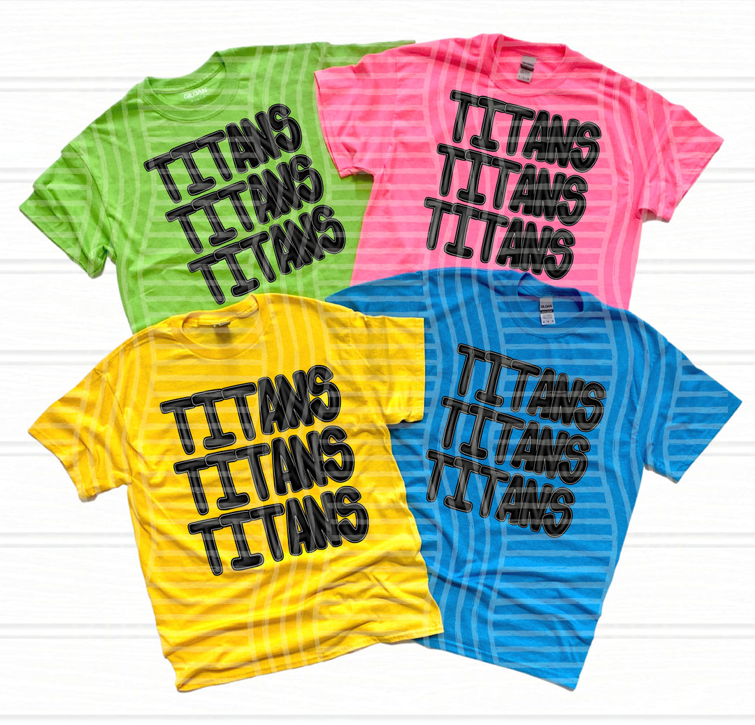 Black Stacked DTF Print