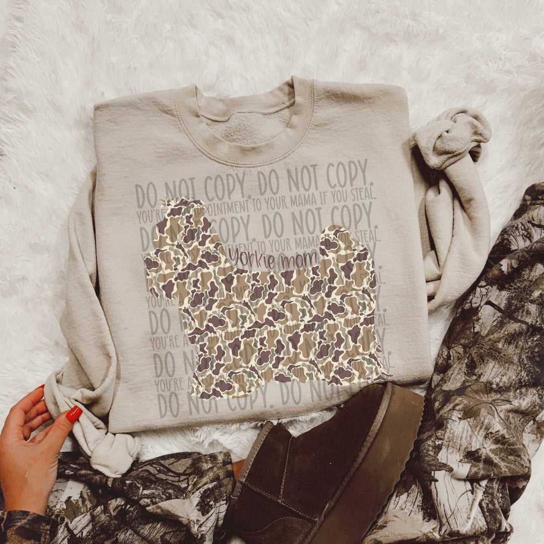Duck Camo Dog Breeds DTF Print