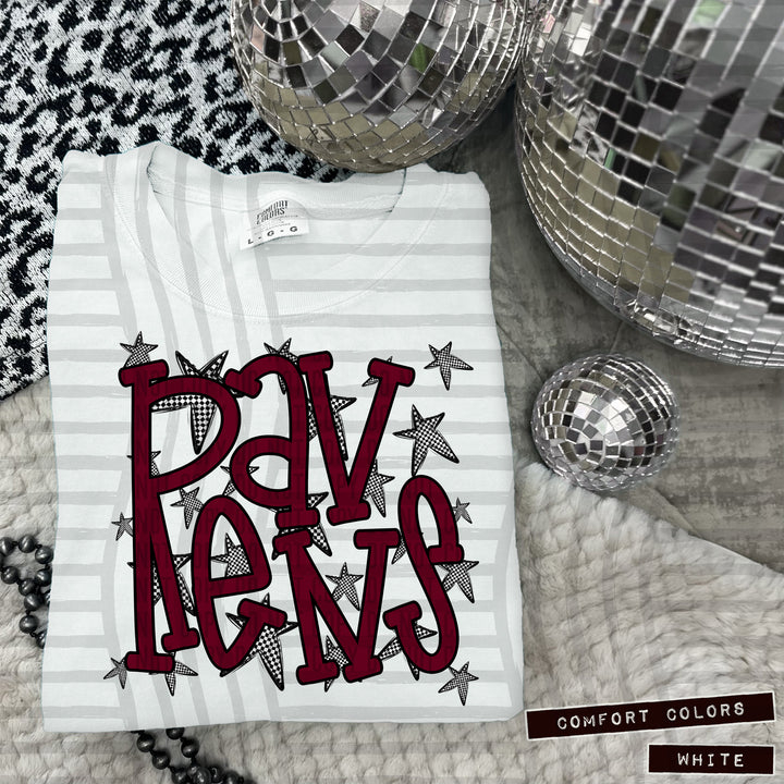 Maroon Staggered DTF Print