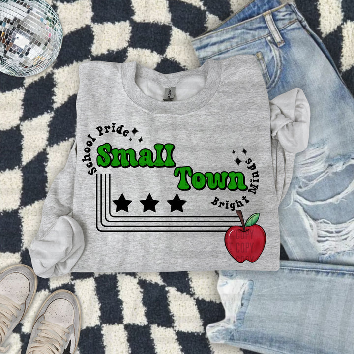 Small Town Apple DTF Print