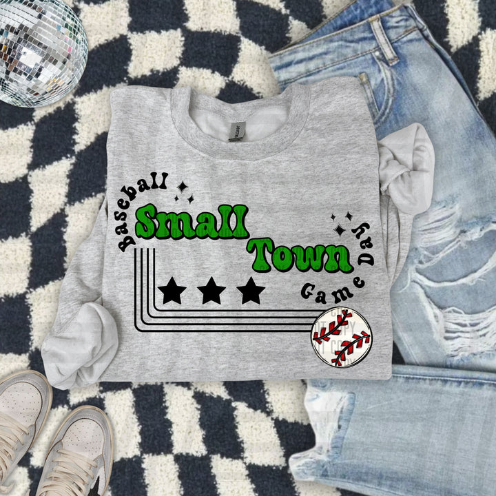 Small Town Baseball DTF Print