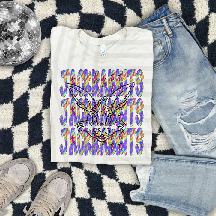 Rainbow Swirl Mascot Outlines DTF Print