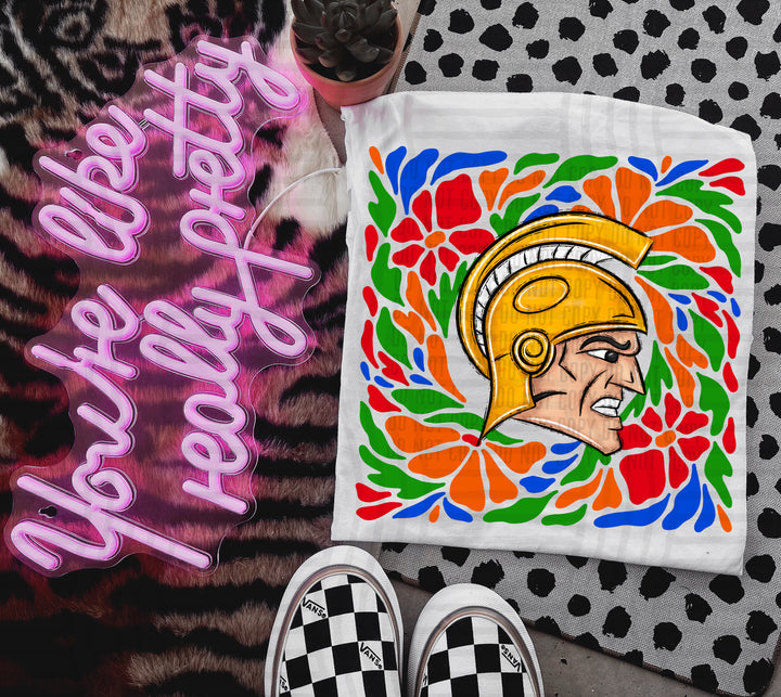 Retro Floral Mascot Heads DTF Print