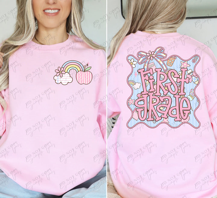 Seersucker Grade Frames Grade Levels Back Print ONLY DTF Print