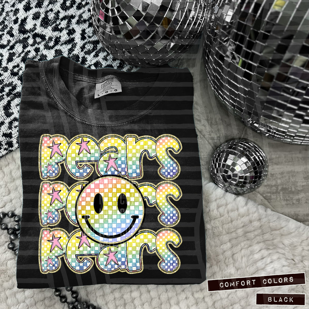 Rainbow Smiley Triple Stack DTF Print