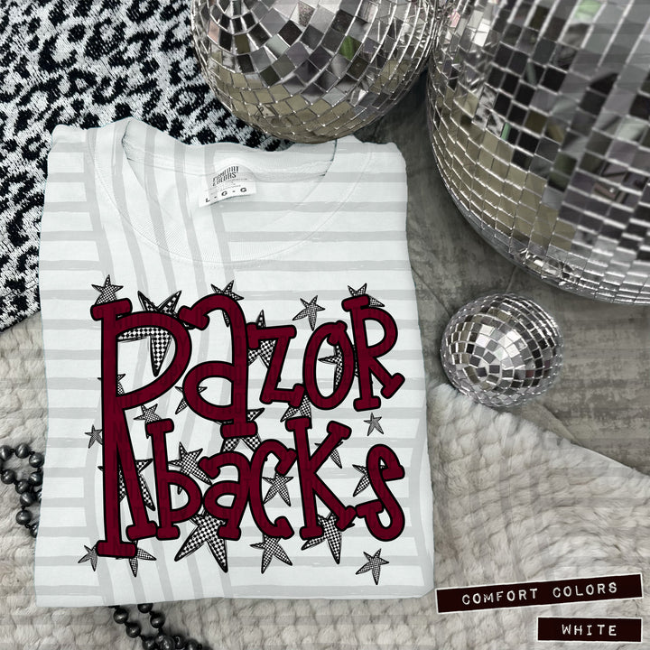 Maroon Staggered DTF Print