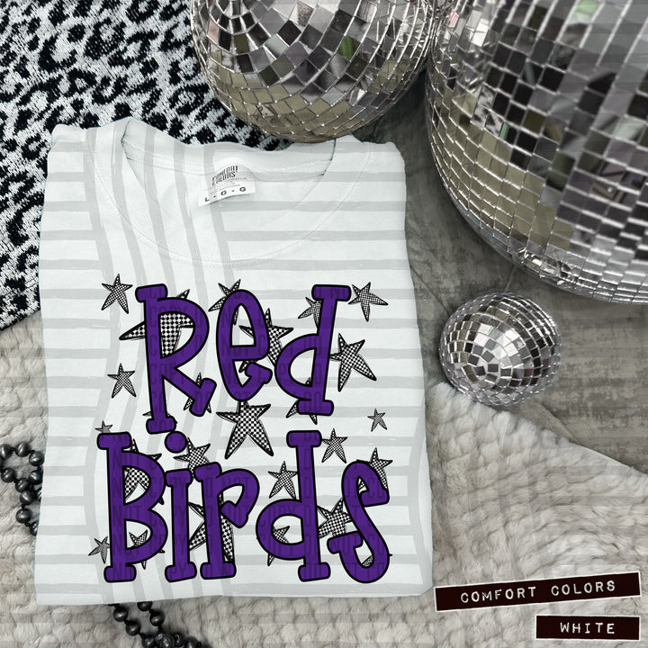 Purple Staggered DTF Print