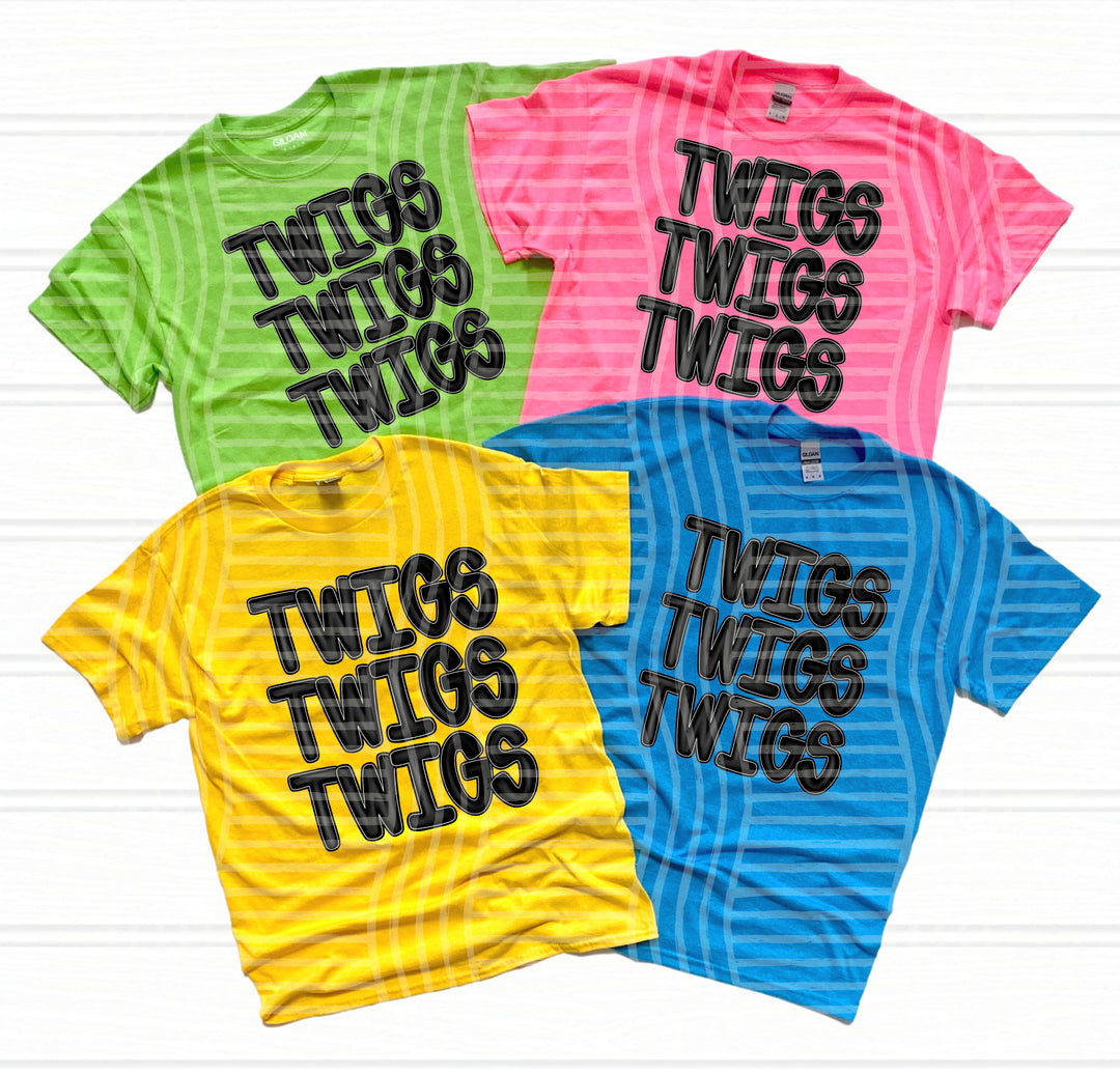 Black Stacked DTF Print