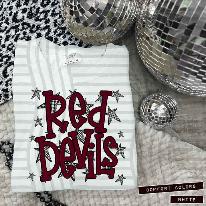 Maroon Staggered DTF Print