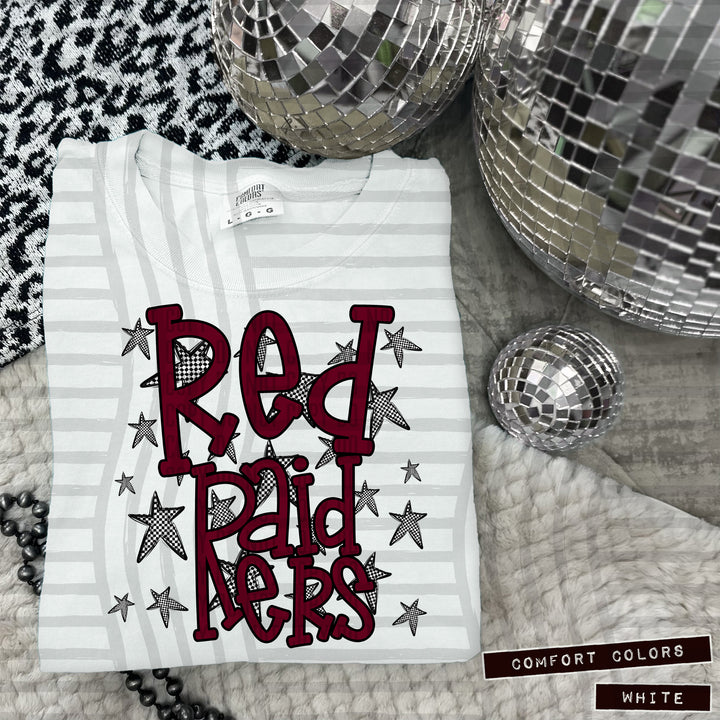 Maroon Staggered DTF Print