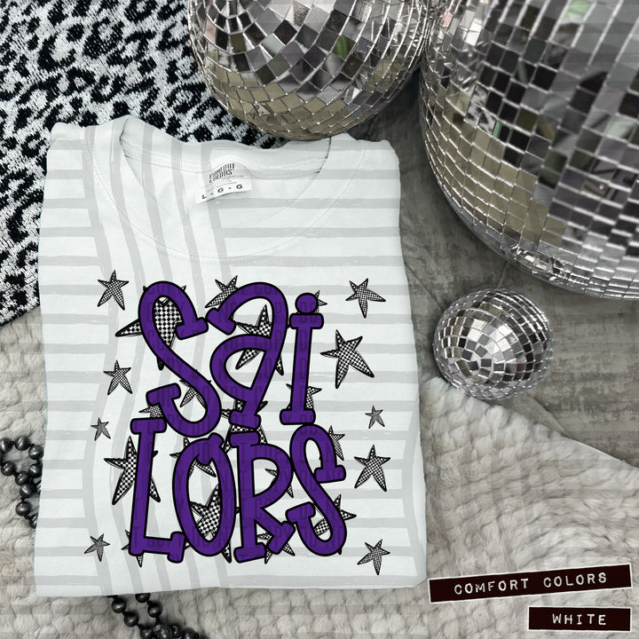 Purple Staggered DTF Print
