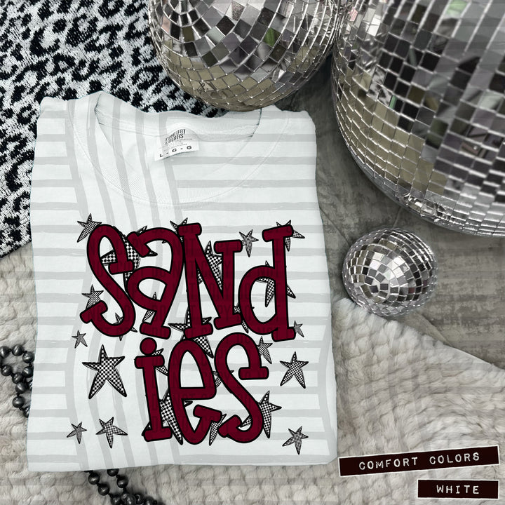 Maroon Staggered DTF Print