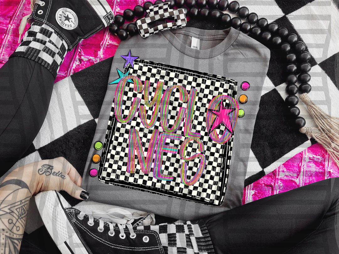 Pink Brushstroke Preppy DTF Print