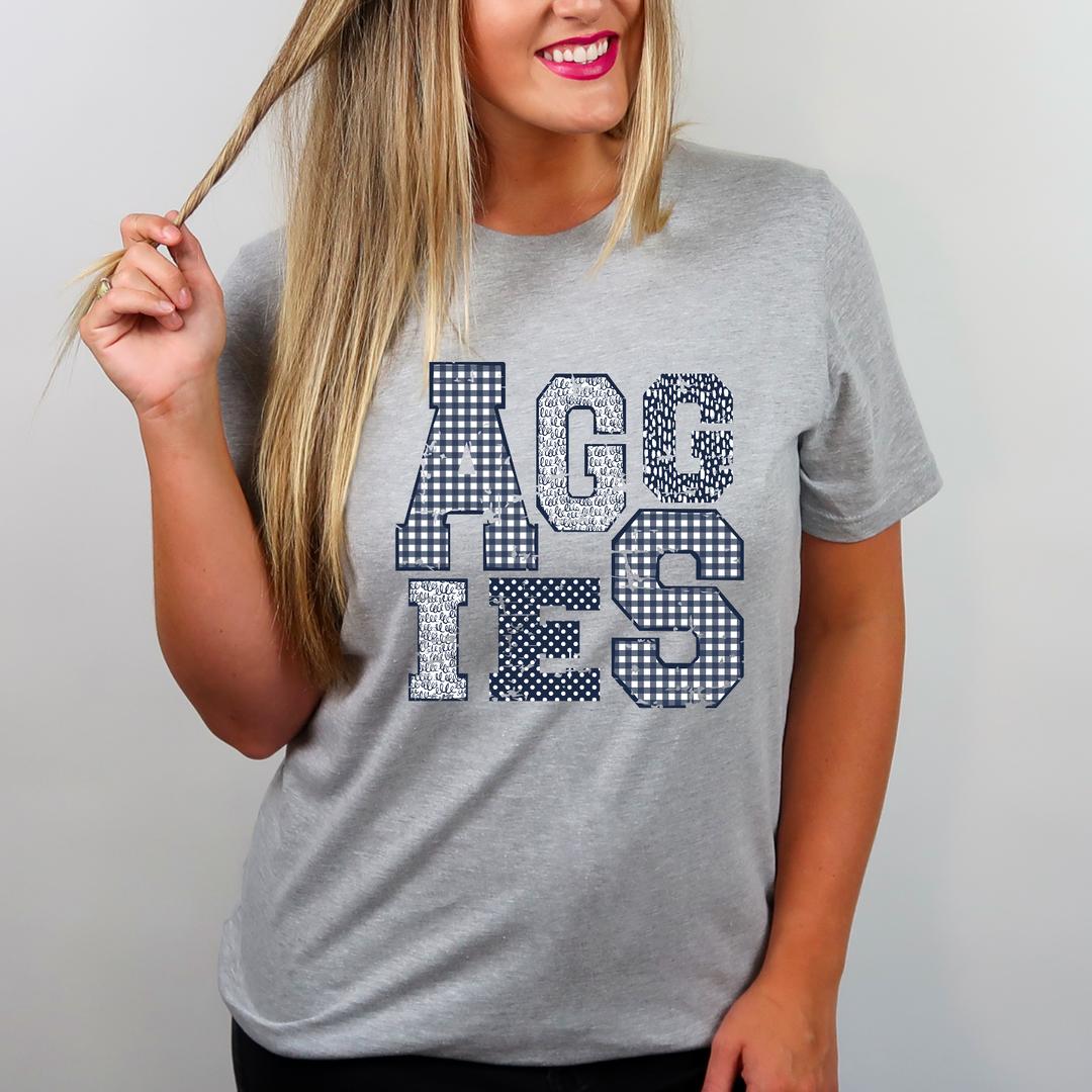 Aggies Patterned DTF Print