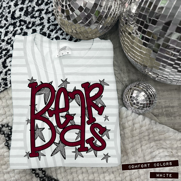 Maroon Staggered DTF Print