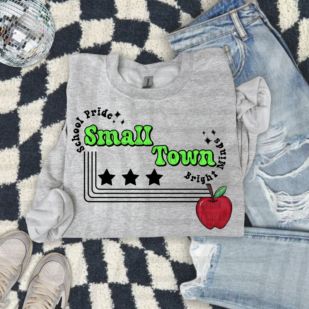 Small Town Apple DTF Print