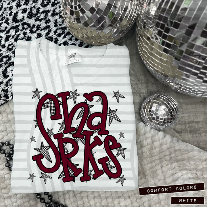 Maroon Staggered DTF Print