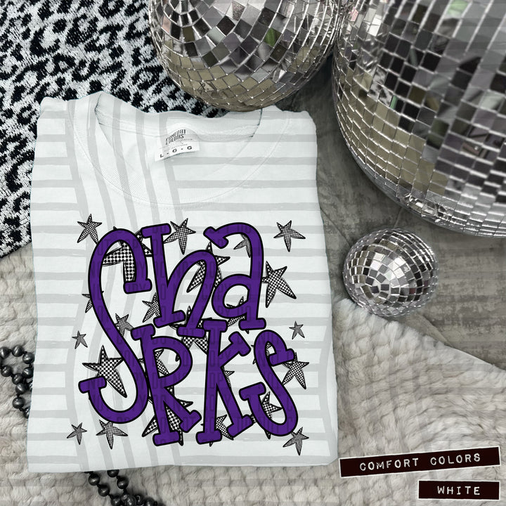 Purple Staggered DTF Print