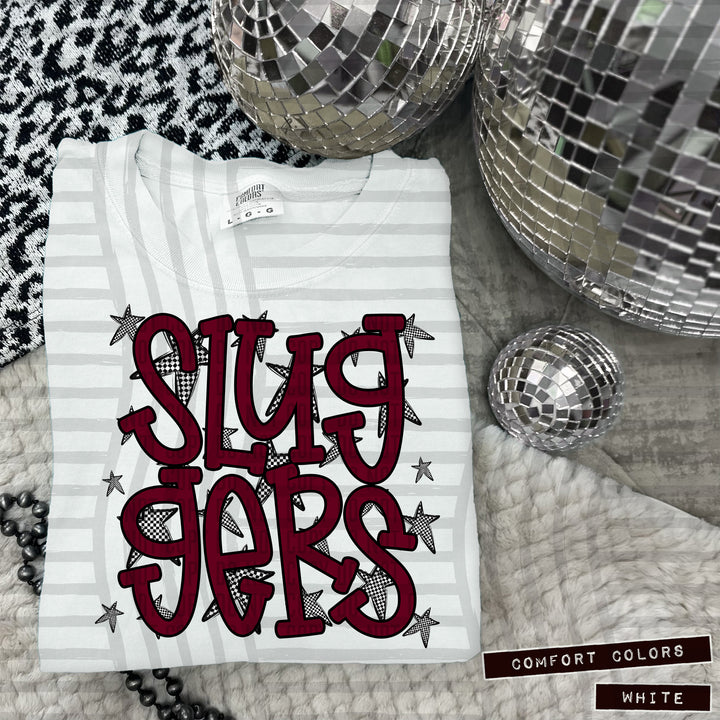 Maroon Staggered DTF Print